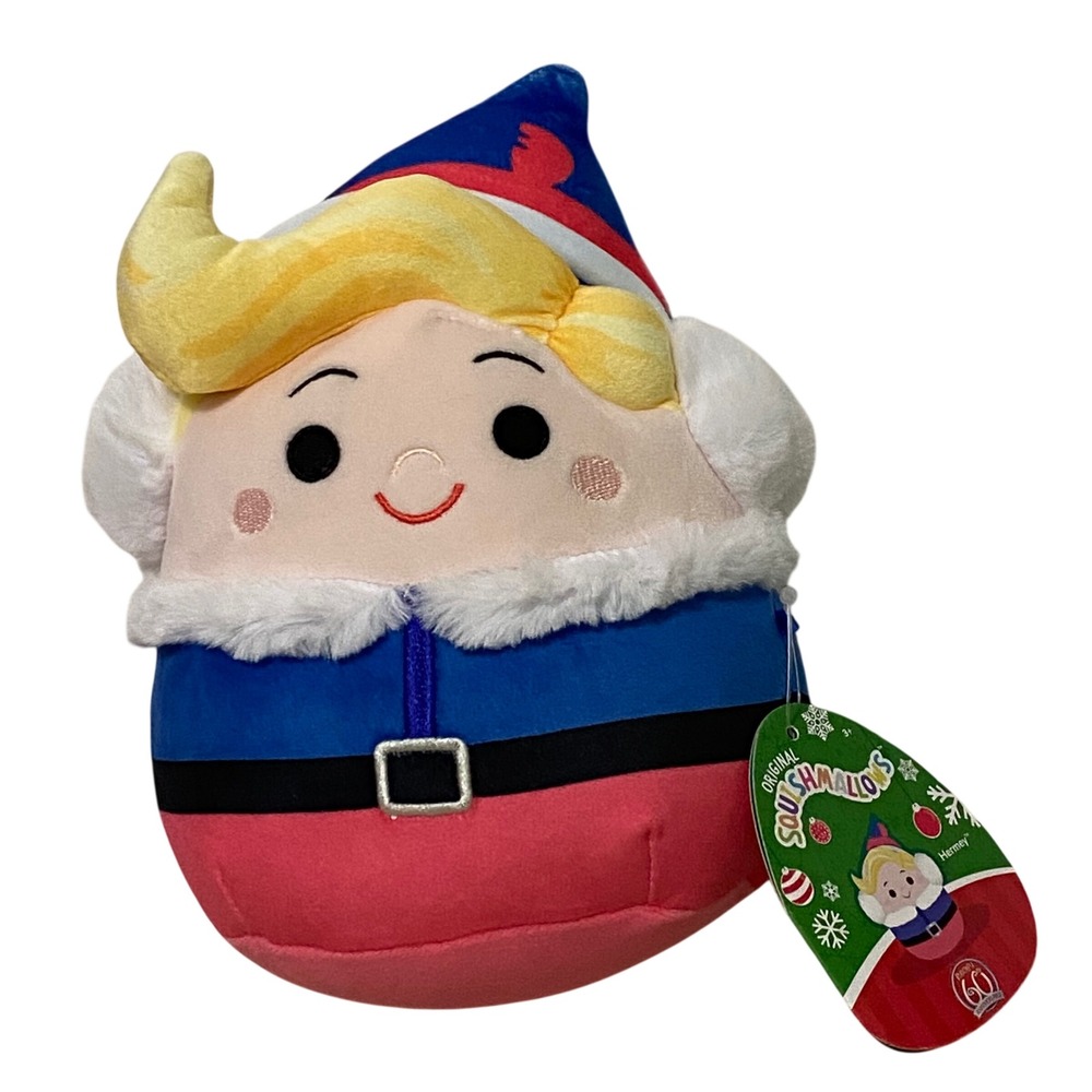 Squishmallows Hermey Plush 8" Rudolph the Red Nosed Reindeer‎ Christmas Dentist